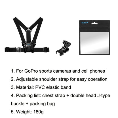 TELESIN GP-CGP-T07 For GoPro / OSMO Action Riding Skiing Shoulder Strap Chest Belt Sports Camera Accessories - Chest Belt by TELESIN | Online Shopping South Africa | PMC Jewellery | Buy Now Pay Later Mobicred