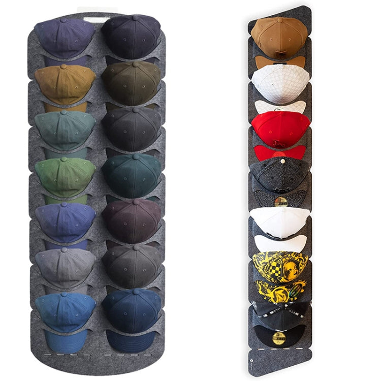 Felt Baseball Cap Display Stand Non-woven Hanging Storage Bag,Style: 7 Grids Single Row 3mm - Storage Bags by PMC TechLife | Online Shopping South Africa | PMC TechLife | Buy Now Pay Later Mobicred
