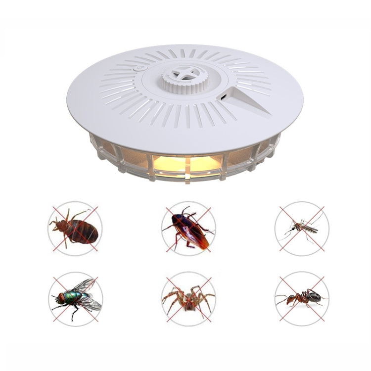 Household Flea Trap Lamp Indoor Trap Mosquito Flies Cockroach Lamp(Pearl White) - Traps by PMC Jewellery | Online Shopping South Africa | PMC Jewellery