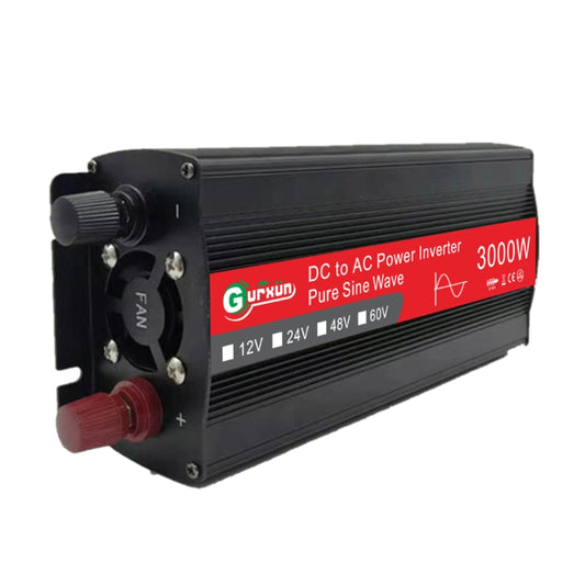 Gurxun Sine Wave Inverter 3000W 12/24/48/60V To 220V Car Boost Converter, Specification: 24V-220V -  by PMC Jewellery | Online Shopping South Africa | PMC Jewellery