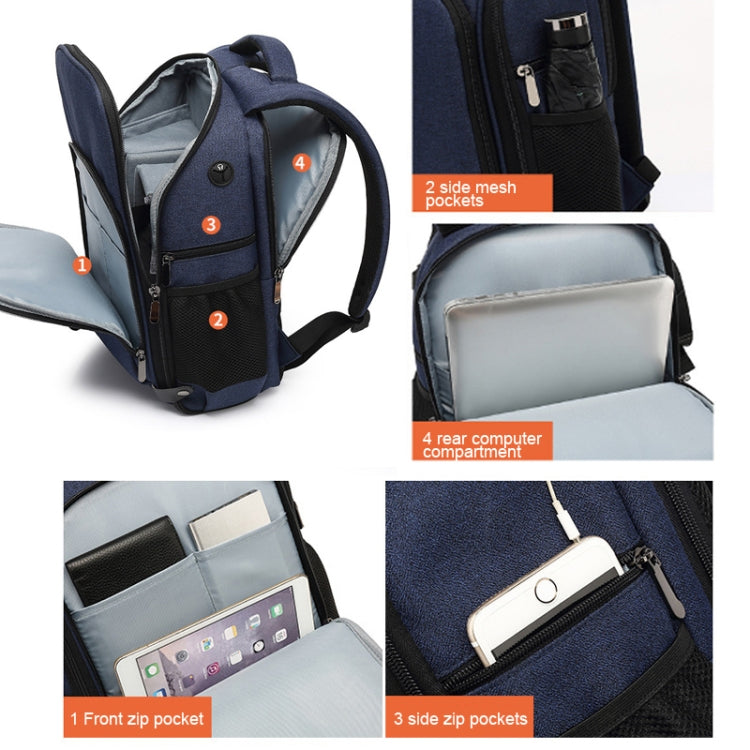 Cationic SLR Backpack Waterproof Photography Backpack with Headphone Cable Hole(Black) - Backpack by PMC TechLife | Online Shopping South Africa | PMC TechLife