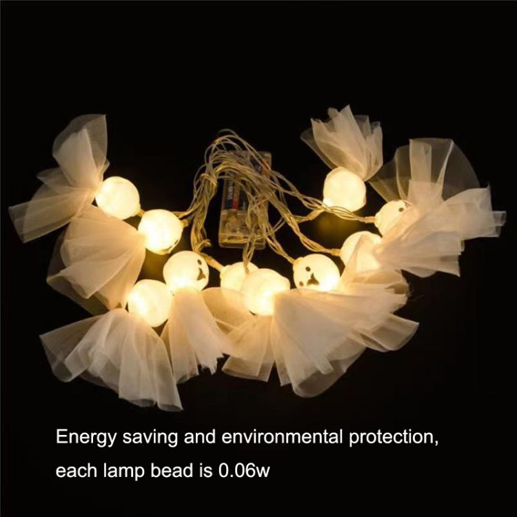 LED Halloween Decoration Luminous Cloth Ghost Ornament String Light 1.5m 10 Lights(Warm White) - Decoration Lamps by PMC TechLife | Online Shopping South Africa | PMC TechLife