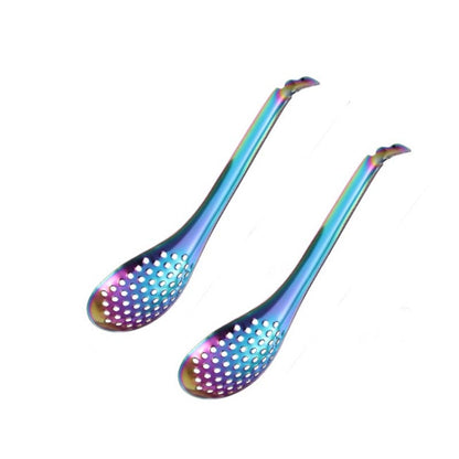 2 PCS 304 Stainless Steel Small Caviar Colander Molecular Cooking Spoon, Color: Colored - Gadgets by PMC Jewellery | Online Shopping South Africa | PMC Jewellery | Buy Now Pay Later Mobicred