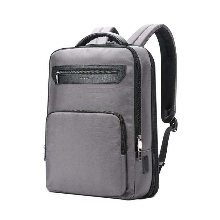 Bopai 61-121518 Multi-compartment Waterproof Expandable Backpack with USB Charging Hole(Dark Gray) - Backpack by Bopai | Online Shopping South Africa | PMC Jewellery | Buy Now Pay Later Mobicred