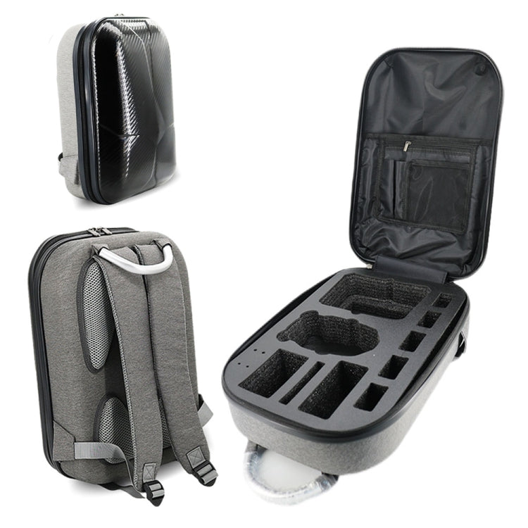 Hard Shell PC Carbon Fiber Backpack for DJI Mini 3 Pro Drone(Dark Grey) - Other by PMC TechLife | Online Shopping South Africa | PMC TechLife | Buy Now Pay Later Mobicred