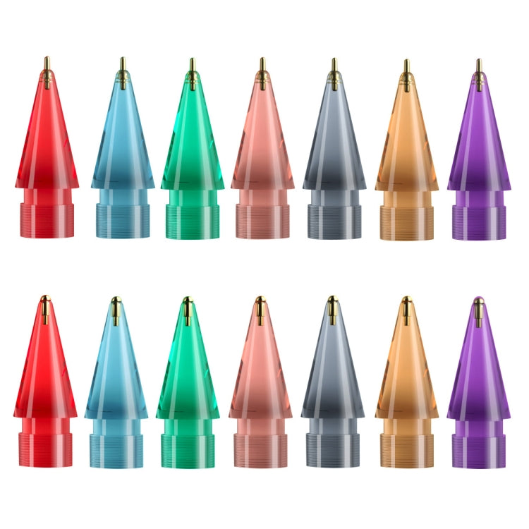 For Apple Pencil 1/2 2pcs Stylus Transparent Replacement Needle Nib, Spec: Round (Red) - Pencil Accessories by PMc TechLife | Online Shopping South Africa | PMc TechLife | Buy Now Pay Later Mobicred