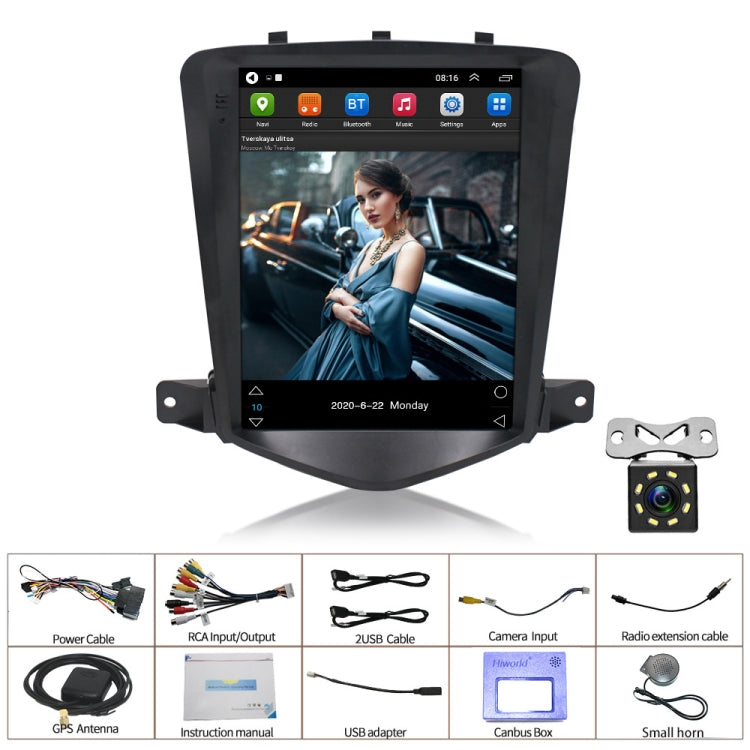 For Chevrolet Cruze 9.7 inch Navigation Integrated Machine, Style: Standard+8 Light Camera(2+32G) - Car MP3 & MP4 & MP5 by PMC Jewellery | Online Shopping South Africa | PMC Jewellery | Buy Now Pay Later Mobicred