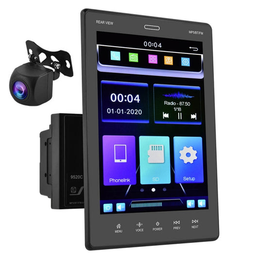 9520C Double Spindle 9.5 inch Vertical Screen Car MP5 Player, Style: Standard+AHD Camera - Car MP3 & MP4 & MP5 by PMC Jewellery | Online Shopping South Africa | PMC Jewellery | Buy Now Pay Later Mobicred