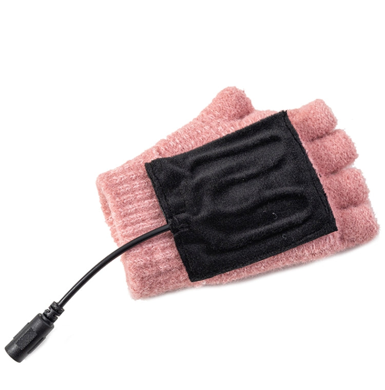 Winter Office USB Heating Warm Half Finger with Cover Gloves Heated Pad, Size: Free Size(Blue) - Safety Gloves by PMC Jewellery | Online Shopping South Africa | PMC Jewellery