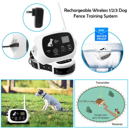 KD-661 500m Wireless Electric Dog Pet Fence Shock Collar,Spec: For One Dog(UK Plug) - Training Aids by PMC Jewellery | Online Shopping South Africa | PMC Jewellery