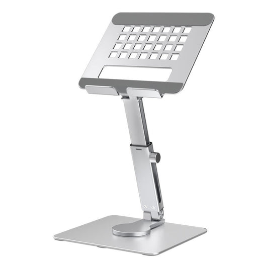 JUNDNE H06 Desktop Folding Phone Stand Portable Telescopic Rotary Tablet Stand(Silver) - Laptop Stand by JUNDNE | Online Shopping South Africa | PMC Jewellery | Buy Now Pay Later Mobicred