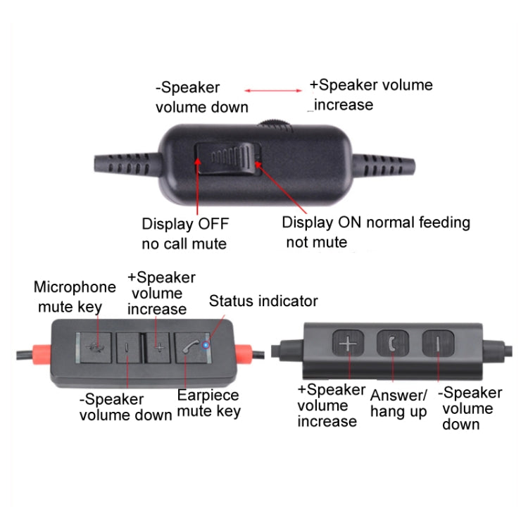 VT200 Single Ear Telephone Headset Operator Headset With Mic,Spec: Crystal Head with Tuning - Microphones & Headsets by PMC Jewellery | Online Shopping South Africa | PMC Jewellery | Buy Now Pay Later Mobicred