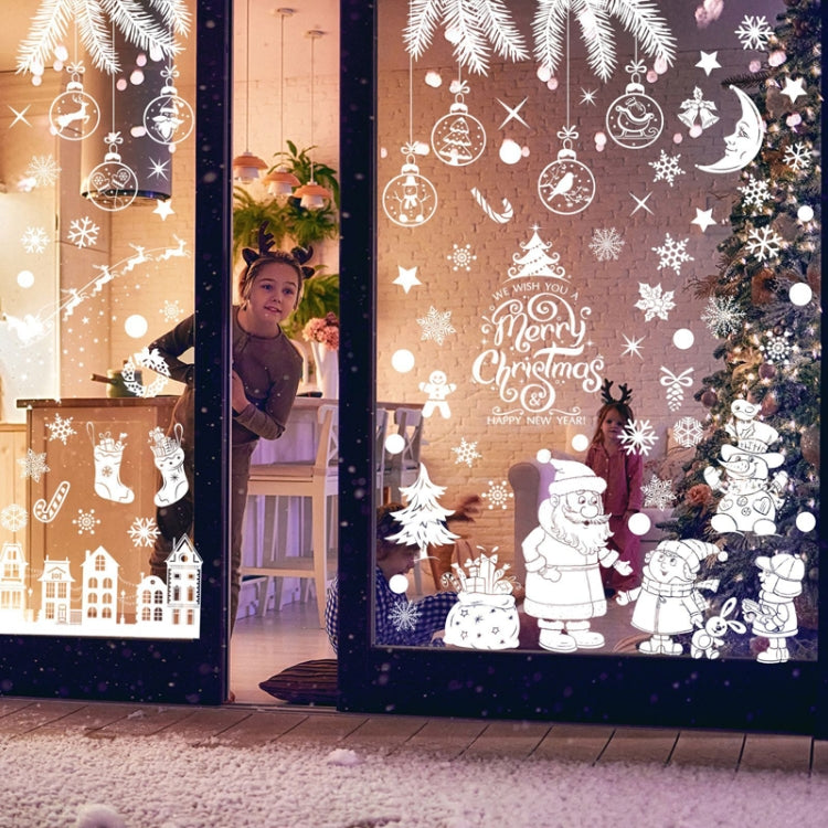 Christmas Static Glass Window Decoration Background Decorative Stickers(Snowman) - Stickers by PMC TechLife | Online Shopping South Africa | PMC TechLife