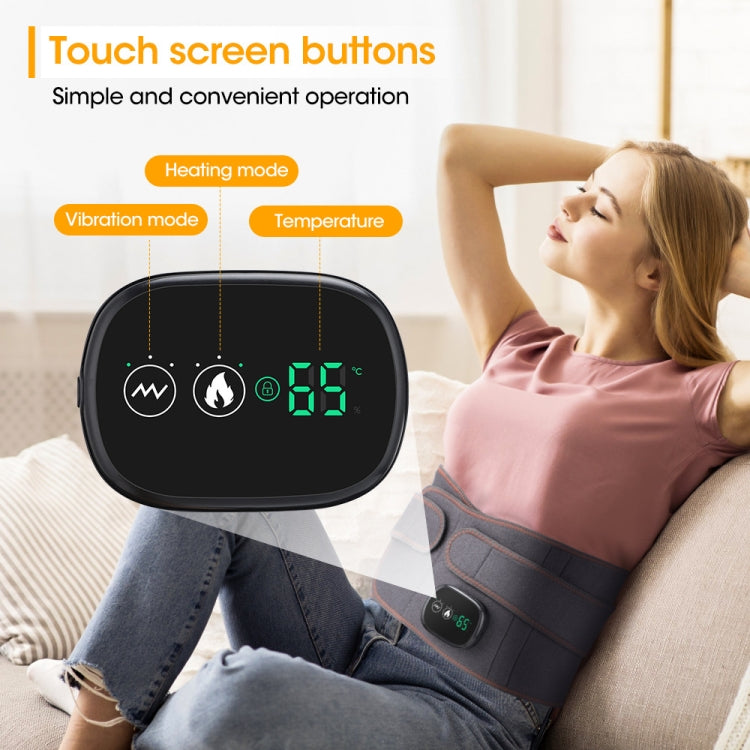 USB Charging Red Light Heating Massage Lumbar Belt Warming Waist Belt(Gray) - free shipping - PMC TechLife - Order now!
