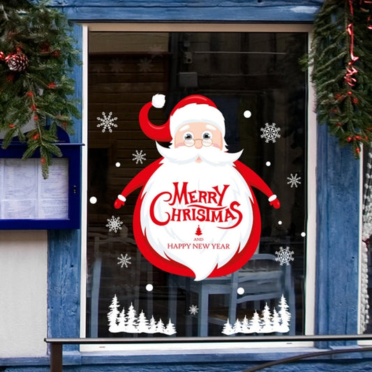 Santa Claus Hanging Stickers Shop Window Glass Door Living Room Wall Stickers(6306) - Christmas Stickers by PMC Jewellery | Online Shopping South Africa | PMC Jewellery | Buy Now Pay Later Mobicred