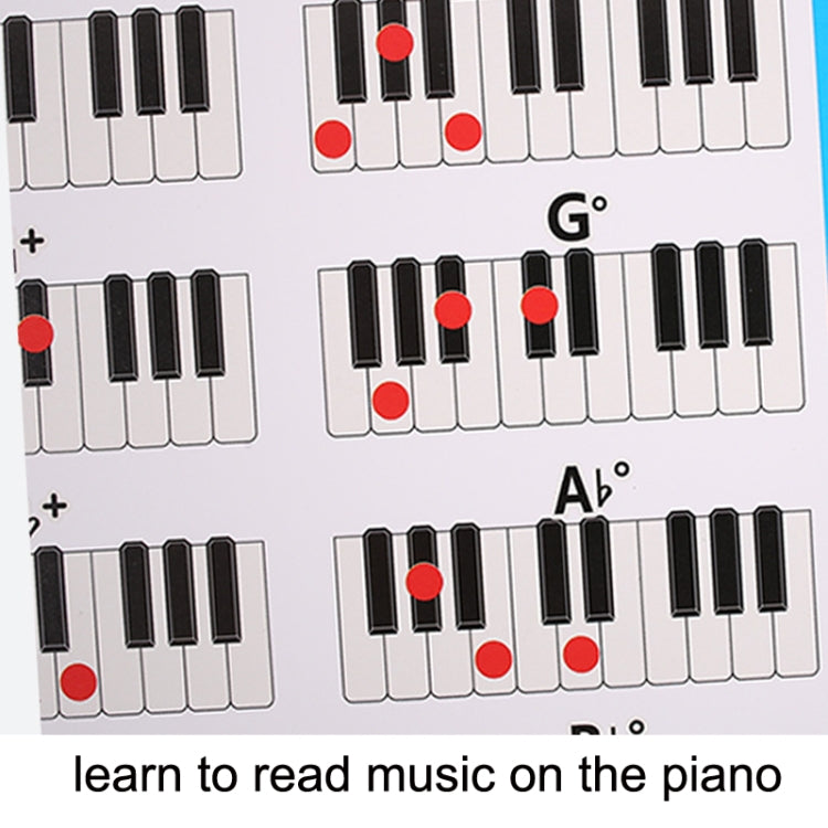 Staff Piano Chord Practice Picture Coated Paper 88 Keys Beginner Piano Fingering Chart, Size: Large - Keyboard Instruments by PMC Jewellery | Online Shopping South Africa | PMC Jewellery