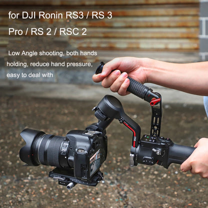 For DJI Ronin RS3 Pro Adjustable Angle Aluminum Alloy Handle Stabilizer(Black) -  by PMC Jewellery | Online Shopping South Africa | PMC Jewellery