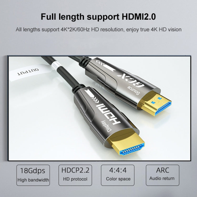 HDMI 2.0 Male To HDMI 2.0 Male 4K HD Active Optical Cable, Cable Length: 20m - Audio Optical Cables by PMC Jewellery | Online Shopping South Africa | PMC Jewellery