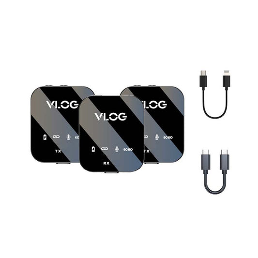 M18 Wireless Microphone Collar Clip Recording Equipment, Style: 1 In 2 Type-C+8Pin - Microphone by PMC Jewellery | Online Shopping South Africa | PMC Jewellery