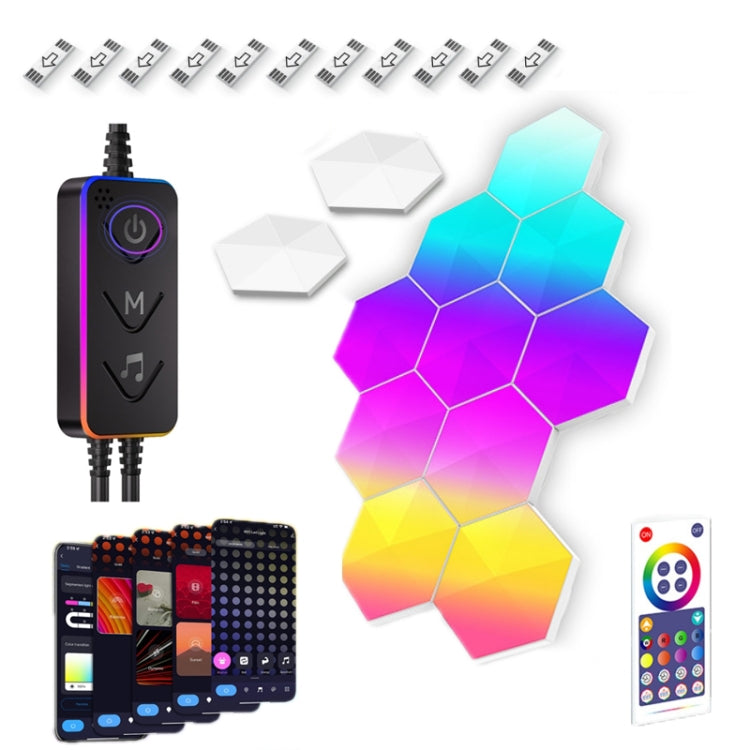 12pcs / Set Gaming Ambient Light Smart Chiclet Backdrop Quantum Wall Light, Versions: Bluetooth - Novelty Lighting by PMC TechLife | Online Shopping South Africa | PMC TechLife | Buy Now Pay Later Mobicred