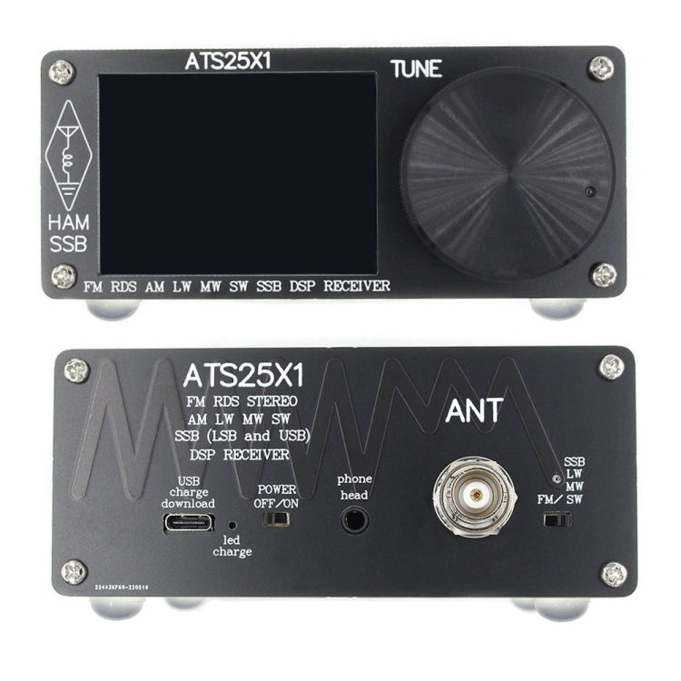 ATS-25X1 Updated Version Si4732 Chip 2.4-Inch Touch Screen All-Band Radio Receiver FM/LW/MW/SSB - Player Accessories by PMC Jewellery | Online Shopping South Africa | PMC Jewellery | Buy Now Pay Later Mobicred