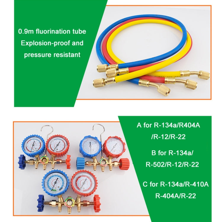 Car Air Conditioning Refrigeration Fluoridation Double Meter Valve(C) - Electronic Test by PMC TechLife | Online Shopping South Africa | PMC TechLife