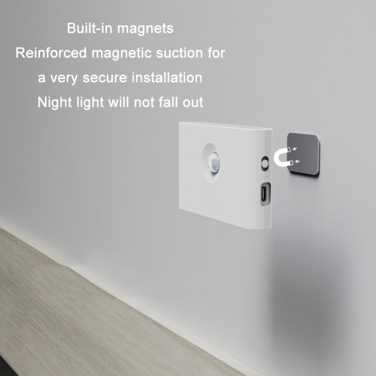 Human Infrared Smart Sensor Wireless Magnetic LED Night Light(Plane Lens) - Sensor LED Lights by PMC TechLife | Online Shopping South Africa | PMC TechLife | Buy Now Pay Later Mobicred