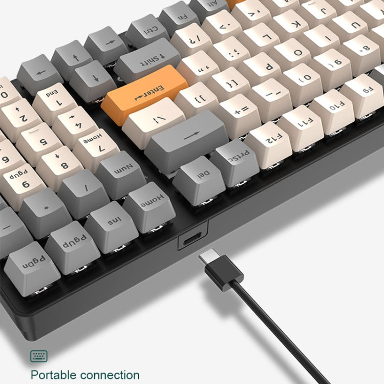 ZIYOU LANG  K3 100 Keys Game Glowing Wired Mechanical Keyboard, Cable Length: 1.5m, Style: Micro Light Version Green Axis - free shipping - PMC Jewellery - Order now!