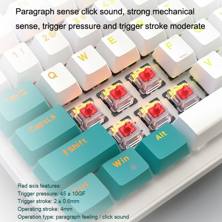 ZIYOU LANG  K3 100 Keys Game Glowing Wired Mechanical Keyboard, Cable Length: 1.5m, Style: Water Green Version Green Axis - Wired Keyboard by ZIYOU LANG | Online Shopping South Africa | PMC Jewellery | Buy Now Pay Later Mobicred