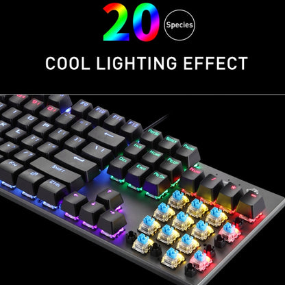 ZIYOU LANG K1 104 Keys Game Mixed Light Mechanical Wired Keyboard, Cable Length: 1.5m(Black Red Shaft) - Wired Keyboard by ZIYOULANG | Online Shopping South Africa | PMC Jewellery | Buy Now Pay Later Mobicred