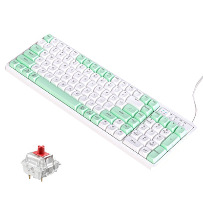 LANGTU GK102 102 Keys Hot Plugs Mechanical Wired Keyboard. Cable Length: 1.63m, Style: Red Shaft (Matcha Green) - Wired Keyboard by LANGTU | Online Shopping South Africa | PMC Jewellery | Buy Now Pay Later Mobicred