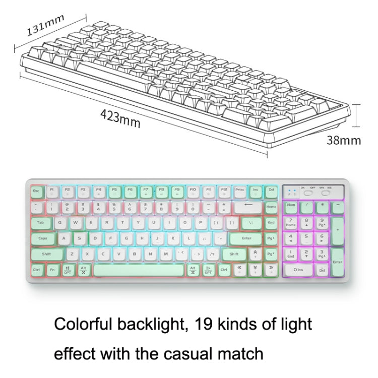 LANGTU GK102 102 Keys Hot Plugs Mechanical Wired Keyboard. Cable Length: 1.63m, Style: Gold Shaft (Beige Knight) - Wired Keyboard by LANGTU | Online Shopping South Africa | PMC Jewellery | Buy Now Pay Later Mobicred