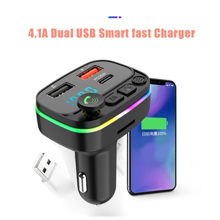 P4-QC3.0 Car MP3 Bluetooth Hands-free Player Car FM Transmitter - Bluetooth Car Kits by PMC Jewellery | Online Shopping South Africa | PMC Jewellery | Buy Now Pay Later Mobicred