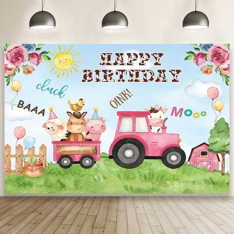 1.5m X 1m Cartoon Farm Animals Photography Backdrop Birthday Party Background Decoration(MDN12821) - Birthday Party by PMC Jewellery | Online Shopping South Africa | PMC Jewellery