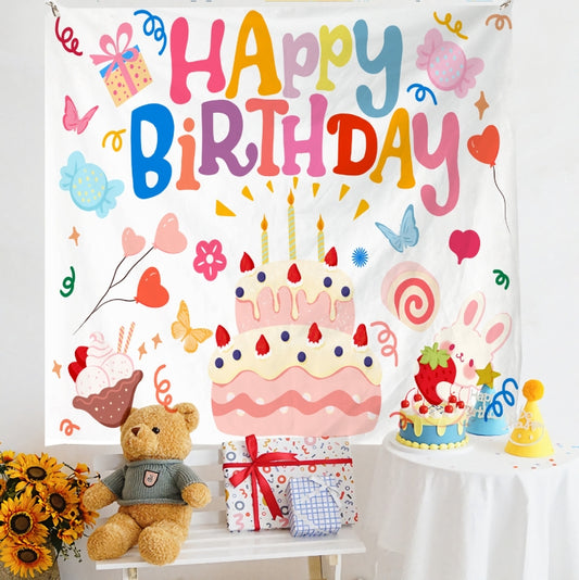 Birthday Layout Hanging Cloth Children Photo Wall Cloth, Size: 150x180cm Velvet(3) - Cartoon by PMC Jewellery | Online Shopping South Africa | PMC Jewellery | Buy Now Pay Later Mobicred