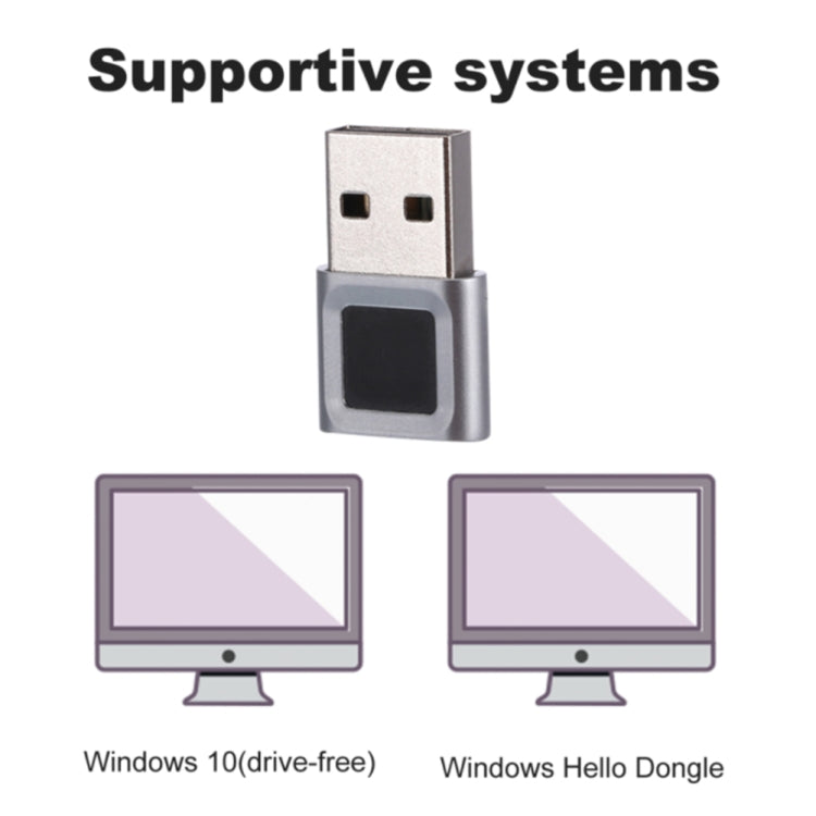 TRU8 Mini USB Fingerprint Reader Module for Windows 11 / 10 Hello Dongle - Gadget by PMC TechLife | Online Shopping South Africa | PMC TechLife