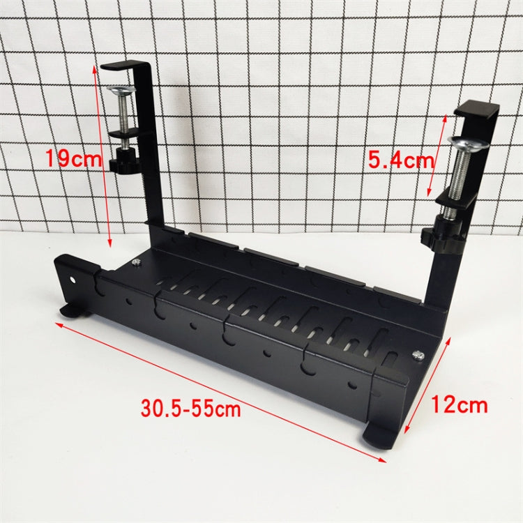 Stretchable Under Desk Cable Management Tray Carbon Steel Cable Organizer Cable Storage Rack(White) - Shelf & Hooks by PMC Jewellery | Online Shopping South Africa | PMC Jewellery