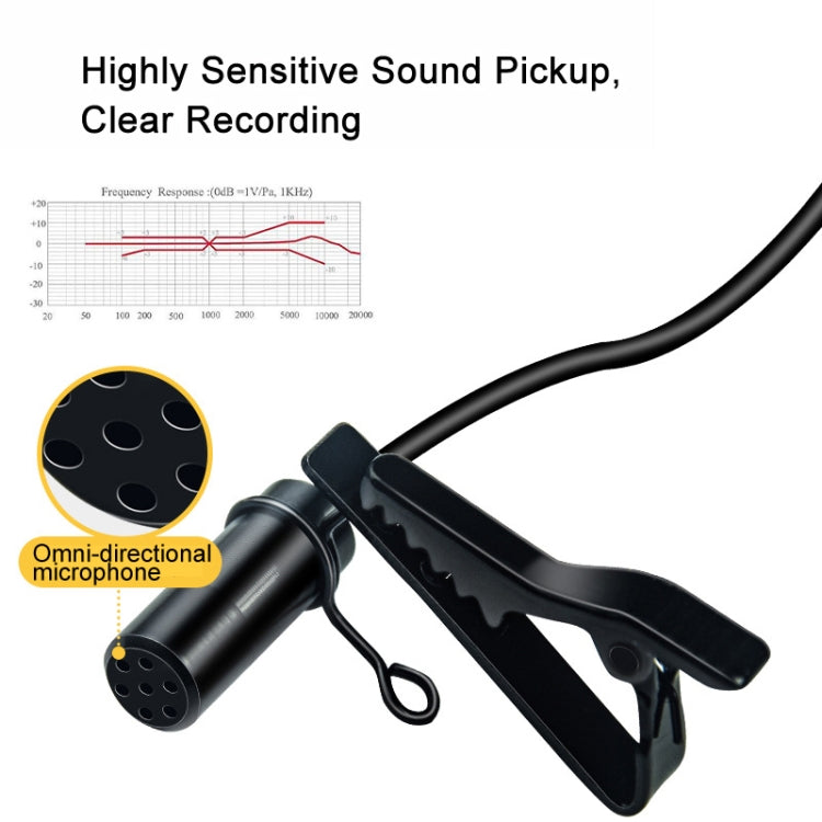 For Rode Wireless Camera Lavalier Microphone, Length 1.5m(Black) - Camera Microphone by PMC Jewellery | Online Shopping South Africa | PMC Jewellery