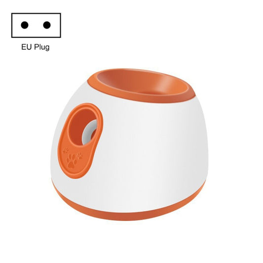 CWFQQ-1 Tennis Ball Launcher Dogs Interactive Toys, Adapter: EU Plug(Orange White) - Others by PMC Jewellery | Online Shopping South Africa | PMC Jewellery | Buy Now Pay Later Mobicred