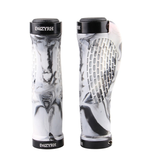 MZYRH 1pair Mountain Bike Bicycle Handlebar Grips Protective Covers(Black and White) - Bicycle Grips by MZYRH | Online Shopping South Africa | PMC Jewellery | Buy Now Pay Later Mobicred