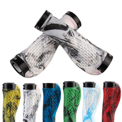 MZYRH 1pair Mountain Bike Bicycle Handlebar Grips Protective Covers(White and Blue) - Bicycle Grips by MZYRH | Online Shopping South Africa | PMC Jewellery