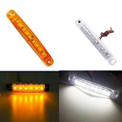 MK-224 10pcs 12-24V Truck Trailer 9LED Side Light Tail Lamp Signal Light(Yellow) - Warning Lights by PMC Jewellery | Online Shopping South Africa | PMC Jewellery | Buy Now Pay Later Mobicred