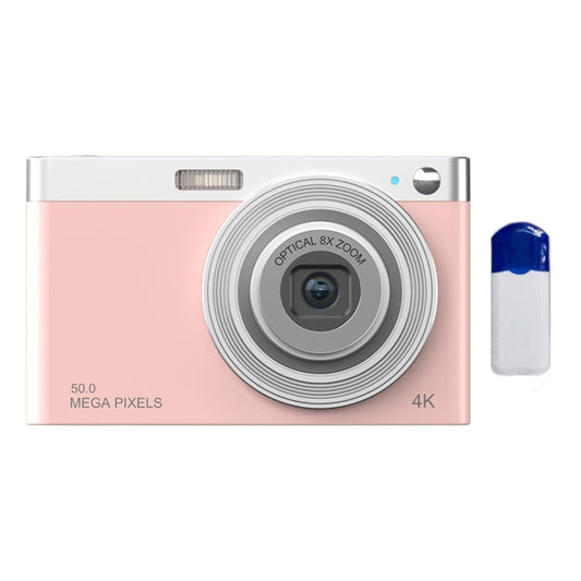 C13 2.88 inch 4K 8X Optical Zoom Telescopic Lens HD Digital Camera, Spec: Pink+Card Reader+Wiper - Children Cameras by PMC Jewellery | Online Shopping South Africa | PMC Jewellery | Buy Now Pay Later Mobicred