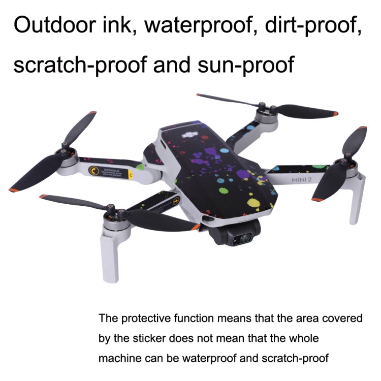 Sunnylife MM2-TZ452 For DJI Mini 2 Waterproof PVC Drone Body + Arm + Remote Control Decorative Protective Stickers Set(Carbon Pattern Black) - Stickers by Sunnylife | Online Shopping South Africa | PMC Jewellery | Buy Now Pay Later Mobicred