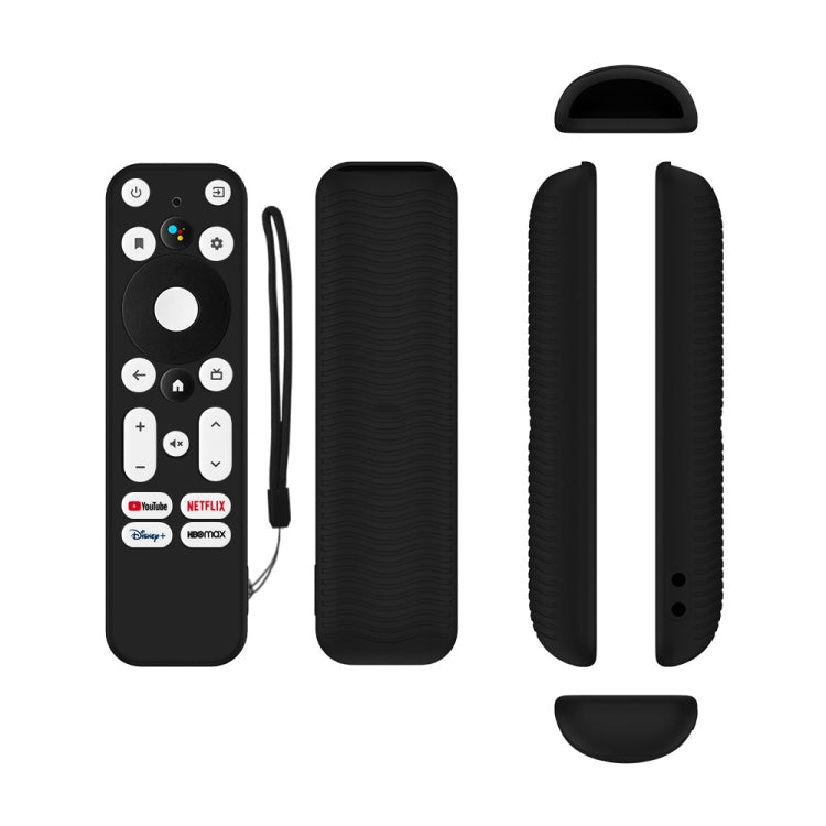 For ONN Android TV 4K UHD Streaming Device Y55 Anti-Fall Silicone Remote Control Cover(Black) - Remote Control Covers by PMC TechLife | Online Shopping South Africa | PMC TechLife