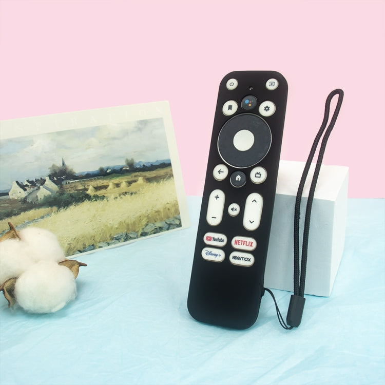 For ONN Android TV 4K UHD Streaming Device Y55 Anti-Fall Silicone Remote Control Cover(Black) - Remote Control Covers by PMC TechLife | Online Shopping South Africa | PMC TechLife