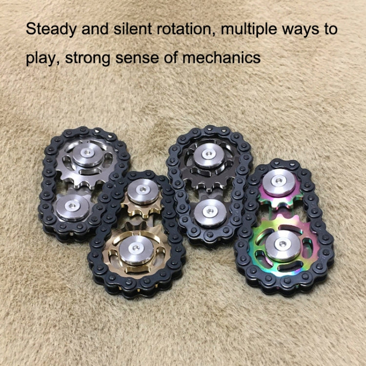 Black Chain Gyro Fingertip Gyro EDC Metal Toy Gear Sprocket Flywheel, Color: Full Stainless Steel - Spinning Toys by PMC Jewellery | Online Shopping South Africa | PMC Jewellery