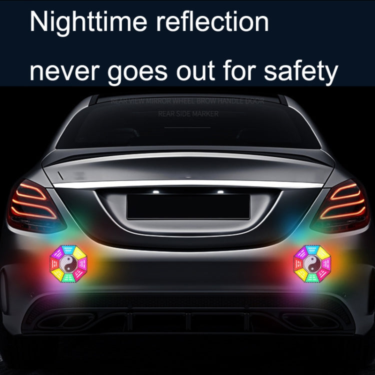 5pcs /Set Car Door Anti-Collision Scrape And Rearview Mirror Colorful Safety Warning Reflective Sticker, Style: Glue Model Tail Box - Warning Sticker by PMC Jewellery | Online Shopping South Africa | PMC Jewellery | Buy Now Pay Later Mobicred