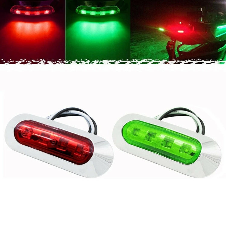 1pair MK-234 12V Yacht Ships 4LED Navigation Lights Red And Green Signal Light(Red+Green) - Marine Accessories & Parts by PMC Jewellery | Online Shopping South Africa | PMC Jewellery