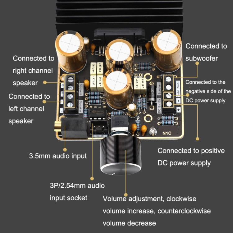 TDA7850 Amplifier Board 2.1 Channel 2x80W Car AB Type Amplifier Module DIY High Power 120W Bass - Breadboard / Amplifier Board by PMC Jewellery | Online Shopping South Africa | PMC Jewellery | Buy Now Pay Later Mobicred